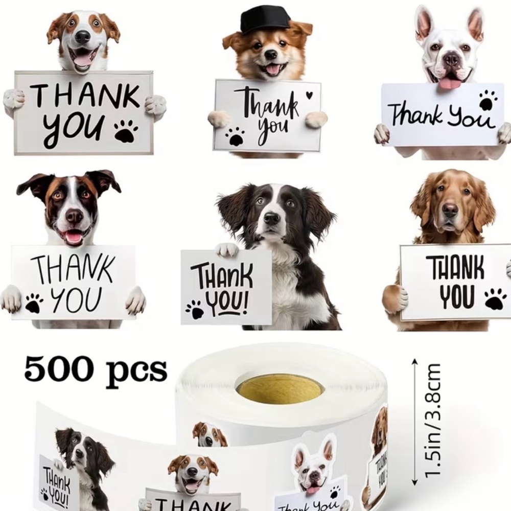 Thank You! Dog stickers 500